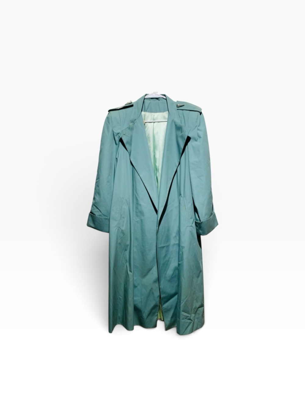 Women’s Vintage Nino Samuel Martin of London Ltd. Teal Waterproof Raincoat